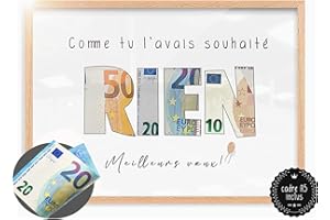 myDreamwork RIEN - Cadeau drôle - Idée de cadeau amusante - Avec Cadre Inclus – original et plaisant pour femmes et hommes | Parfait pour un anniversaire - Cadre en Bois DIN A5