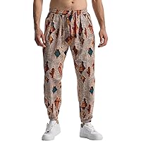 perdontoo Casual harembroek voor heren, chique print, wijde pijpen