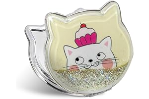 FIXLEREN Miroir Maquillage Poche, Mini Miroir, Miroir Pliable, Miroir de Poche grossissant, 7 * 7.5cm，Facile à Transporter.Meilleurs Cadeaux pour garçons et Filles. (Vert)