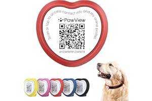 ‎PAWVIEW PawView Silikon Hundemarke mit Qr Code NFC - Wasserdichter geräuschloser Pet ID Tag mit Online-Profil, Gegen Verlust, Finder scannt ohne App, DE