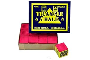 TRIANGLE Triángulo triángulo billar y snooker Cue tiza rojo 12 cubos