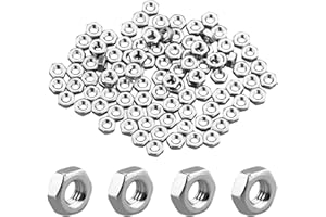 GUDQVOZIHG 100 dadi esagonali, in acciaio inox 304, dadi esagonali, dadi autobloccanti, dadi zincati in acciaio inox DIN934(M3)