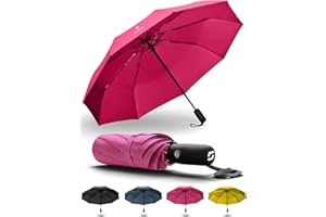 STYNGARD Regenschirm sturmfest bis 140 km/h - Taschenschirm mit Auf-zu-Automatik und zertifizierter Teflon-Beschichtung gegen Feuchtigkeitsschäden - kurzer Griff - Modell OSLO