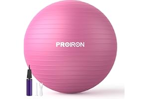 PROIRON Palla Fitness con Pattern di Pose, Fitball 55 cm 65 cm 75 cm con Pompa, Palla per Pilates, Esercizi, Ginnastica e Yoga