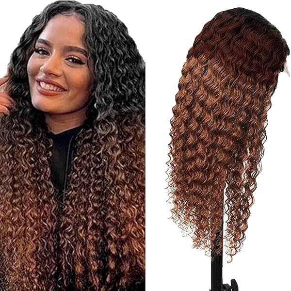QinMei Deep Wave Lace Front Perücke Aus Echthaar – 180% Dichte, HD Transparent, 33x10 Cm, Brasilianisches Haar