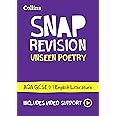 AQA Unseen Poetry Anthology Revision Guide: Ideal for the 2024 and 2025 exams (Collins GCSE Grade 9-1 SNAP Revision)