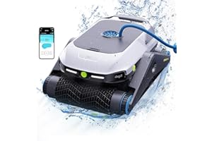 Degrii 2024 Aktualisiertes Poolroboter Akku(mit App), Wand- und Wasserlinienreinigung und Anheben mit einem klick, 210 Minuten Reinigungszeit, 3D-Pfadplanung, 4 Reinigungsmodi；Degrii Zima-Pro