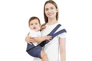 GAGAKU Correas para niños pequeños Correa acolchada ajustable Portabebés ergonómico portátil con asiento antideslizante para bebés y niños pequeños (6,4-20 kg) - Azul marino