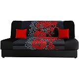 Mirjan24 Sofá Cama Jonas Sving, sofá Cama sofá sofá Cama del Fabricante Paisaje residencial (Alova 04 + Sving Negro + Alova 4