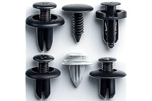 KEKECHAORAN Nity plastikowe, zestaw 120 uniwersalnych samozaciskowych nitów plastikowych, do wykończeń, mocowań, drzwi samochodowych, zderzaków, paneli