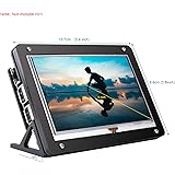 kuman Écran Tactile Résistif de 5 Pouces pour Raspberry Pi 3B+/3B 2 Model B RPi 1 B B+ A A+ avec Boîtier de Protection 800x480 LCD HDMI TFT Display, Panneau de Touches, Carte SD et Un Stylo SC5AC