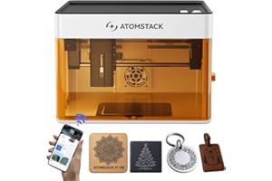Atomstack P1 Mini Incisore Laser, 5W Diodo Macchina Taglio Laser Desktop Portatile Laser Engraver, Motore Doppio CoreXY, App Atomstack Gratuita con Libreria di Design, Area di Incisione 110x110mm