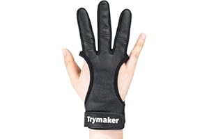 Trymaker Archery Glove,Protective Gloves for Recurve Bow and Compound Bow Men and Women,Finger Tab for Hunting Bow with Archery Equipment and Accessories,M,L,XL Size
