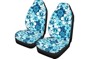Woisttop Autositzbezüge, Motiv Hawaiianische Hibiskusblüte, Vordersitz-Schonbezüge, universell passend für Pkw, Lieferwagen, Lkw, SUV