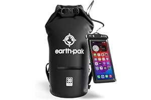 Earth Pak - Torrent Series Waterproof Dry Bag Keeps Gear Dry for Kayaking, Boating, Hiking, Camping and Fishing with Waterproof Phone Case