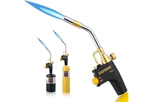 GASPOWOR High Intensity Propane Torch Head Fuel by Propane,MAPP,Turbo Torch Kit,Welding Torch,Trigger Start Mapp Gas Torch Kit with Igniter,Propane Torch,Blow Torch(CSA Certified, Fuel Not Included)