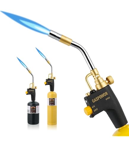 DOMINOX Propane Torch Head with 3 Nozzles, Trigger Start Gas Torch for