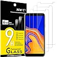 NEW'C 3 Pezzi, Vetro Temperato per Samsung Galaxy J4 Plus, Galaxy J4+ (SM-J415F), Pellicola Prottetiva Anti Graffio, Anti-Imp