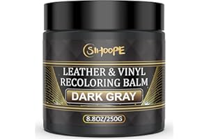 SIHOOPE 8.8oz Leather Recoloring Balm,Dark Gray Leather Repair Kit for Furniture,Leather Dye Filler,Couch Paint and Repair,Leather Color Restorer for Couches,Leather Scratch Remover for Car Interior