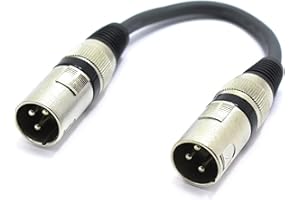 VITALCO XLR Gender Changer Male to Male Adapter Cable Microphone XLR 3 Pin Balanced Coupler