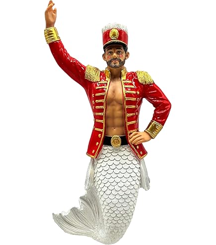 December Diamonds Ornament: Bedtime Santa Merman Con Orso E Dettagli Glitterati