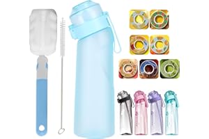 USPER A1r Up - Botella de agua con 7 sabores, botella de agua de aire de 650 ml, juego de iniciación de aire, fragancia de frutas sin BPA, con pajita, elige cápsulas de sabor perfumadas, 0 tazas de azúcar y