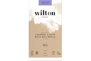 Wilton London Eco Friendly Lavender Laundry Liquid Refill (112 Washes, 4L) - Non-Bio, Plant-Based Biodegradable Washing Detergent Pack with Essential Oils, Long-Lasting Fragrance - UK Made