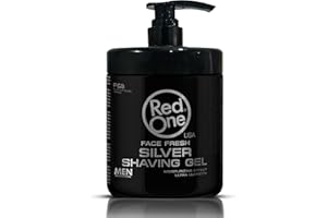 Redone Face Fresh Shaving Gel SILVER 1000ml | Rasiergel Transparent Herren | schäumt nicht | Ideal für Konturen | Barbershop Rasur Gel | Maskuliner Duft (Silver)
