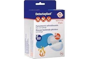 Detectaplast pansement hydrogel pour une cicatrisation rapide en cas de brûlures, pansement détectable pour kits de premiers soins dans la restauration, waterproof, 10 pcs