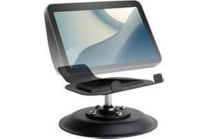 shinar Metal Stand ONLY for Echo Show 8 (3rd Generation) Swivel Stand with Wide Angle Tilt Adjustment(-50°/+50°) Desktop Accessory for Echo Show 8 Without Magnetic Compatible with Show 8 3rd(Black)