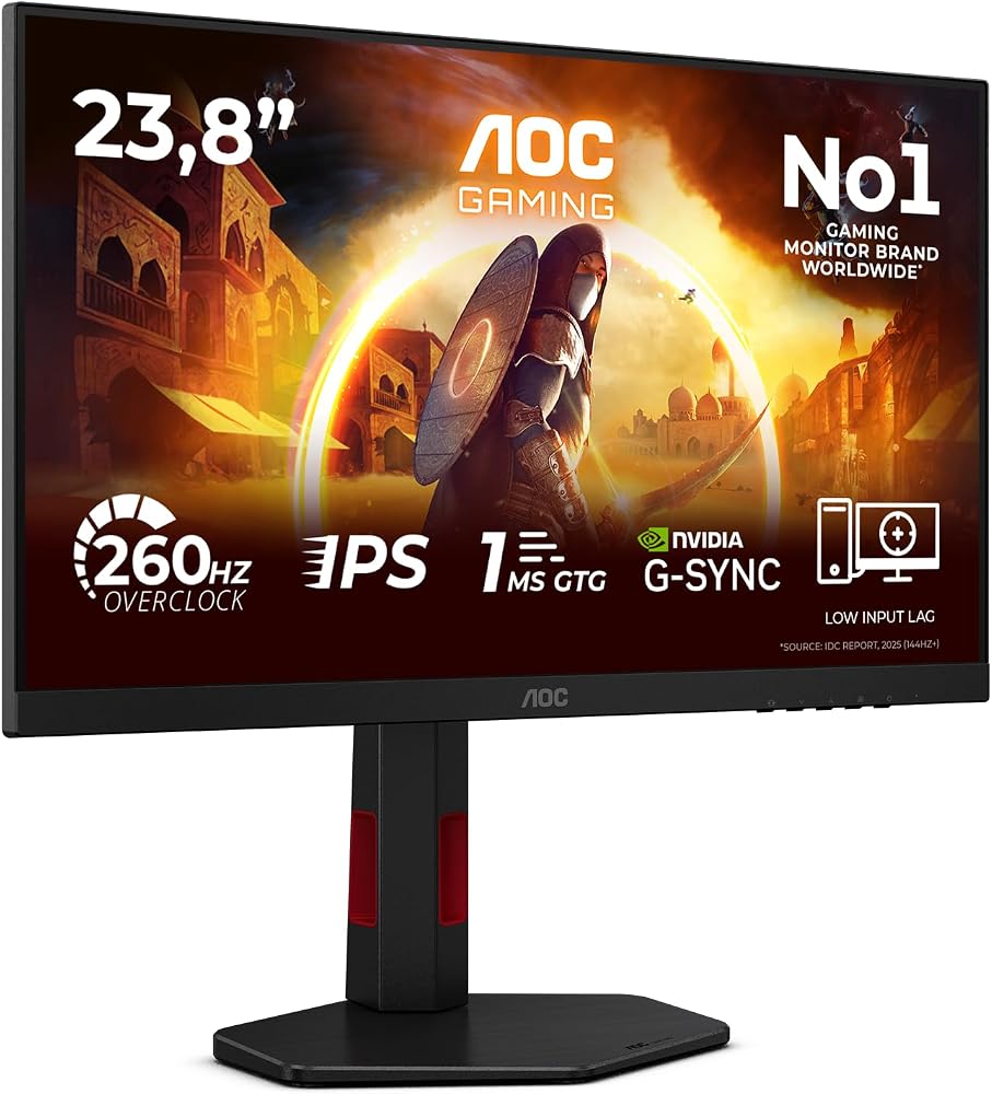 AOC 24G4ZR 24″ 260Hz 1ms HDR10 Nvidia G-SYNC Fast IPS Gaming (Oyuncu) Monitör