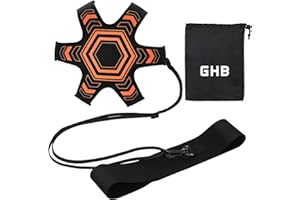 GHB Trainer da Calcio Accessori per L’Allenamento Individuale con Cintura Regolabile Bambini per Controllo Palla e Pallone Regalo per Bambino