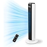 LEVOIT Ventilatore a Torre con Telecomando 92CM, Amazon Exclusive, Potente Ventola di Raffreddamento Silenziosa 28 dB, 3 Moda
