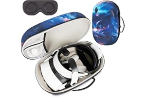 XINGFUDAO Custodia rigida compatibile con Meta Quest 3/ Quest 3S – impermeabile, antigraffio, organizzata per cinturino Elite，Con tasca in rete per riporre gli accessori (multicolore, XX-Large)