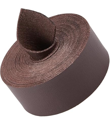 GORGECRAFT Riem van rundleer, 2 m x 25 mm, echt lederen banden, 1,8 mm dik, snaren van volnerfleer, gekke paardenband, plat, gelooid leren koord, voor gereedschap, werkplaats, zadel, bruin