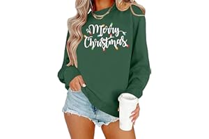 VVNTY Christmas Sweatshirt for Women Merry Christmas Jumpers Ugly Festive Xmas Pullover Tops