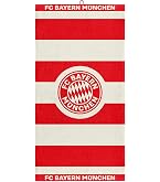 Asciugamano Ufficiale FC Bayern München – 100x50 Cm – Colore Bordeaux – 100% Cotone