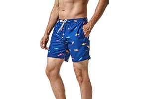 MaaMgic Pantaloncini da Bagno da Uomo Asciugatura Veloce Costume da Bagno per Surf sulla Spiaggia Multi-funzioni Allenamento casa con Fodera in Mesh con Fodera in Mesh