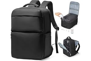 bergsalz Zaino 40x30x20 Sottovuoto Con Pompa Zaino Da Viaggio 40x30x20 Bagaglio a Mano Ryanair 40x20x25 Sottovuoto Da Donna Uomo Nero