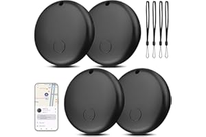 XTVTX Smart Tag Android Lot de 4 localisateurs de clés compatibles avec l'application Google « Find My Device » (Android Uniquement) Traceur Bluetooth pour valises, Sacs à Dos, Portefeuilles et Sacs