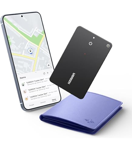 Wallet Tracker Card Smart Tag Dun 1,6 mm (alleen iOS) werkt met Find My, Bluetooth Tracker Smart Card Wallet Finder, IP68 waterdicht, locatie voor bagagelabels, paspoorten, portemonnees, 2 stuks