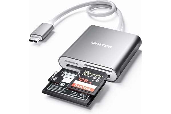 CFexpress Lecteur de Carte mémoire Double Fente Type A et SD4.0 UHS-II, 10 Gbps USB 3.1 Gen 2, Lecteur CF Express pour CFexpress Type A/SD/SDHC/SDXC/SDUC (Blanc- SD)