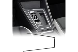 KUNGKIC Levier de vitesse de voiture en fibre de carbone vitesse Cadre extérieur Boîte de vitesses Autocollant intérieur Compatible avec Volkswagen VW Golf 8 2020 2021 2022 2023 Accessoires(noir)