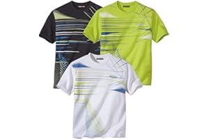 ATLAS FOR MEN - 3er-Pack Herren T-Shirts - Rundhalsausschnitt - Kurze Ärmel - Verfügbar in großen Größen von M bis 5XL