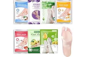 FUTUHADA 7 Paar Hornhaut Socken Hornhautentferner Socken, Peeling fuß Socken, Peeling Fußmaske Fußpeeling-Maske, Feuchtigkeitsspendende Peeling-Fußmaske, Fußpeeling Maske für Hornhaut Abgestorbene Haut