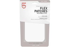 GEAR AID Gear 10800 Aid Unisex – Erwachsene Tenacious Tape Flex Patches, klar, One Size