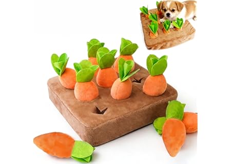 LIULINY Ny Dog nässet, luktmatta för hundar med 9 morötter, plyschmatta luktmatta för hundar för sko - Amazon Deal & Rabatt