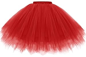 Gardenwed Tutu Damenrock Tüllrock Reifrock 50S Kurz Ballet Tanzkleid tütü Unterrock Rockabilly Petticoat für Karneval Partykleid
