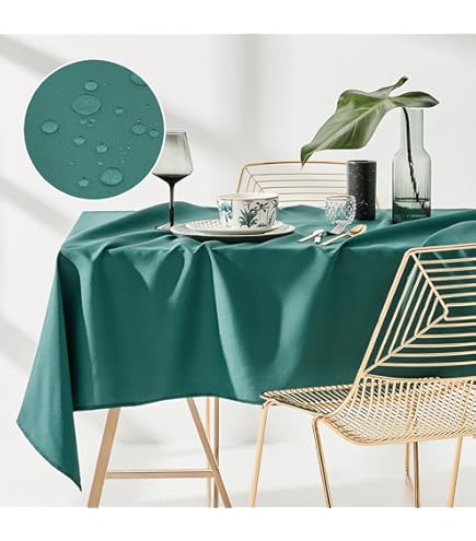 Hoogwaardig tafelkleed tafellinnen van 100% katoen collectie concept, kleur en grootte naar keuze (tafelkleed - 120x200cm, dennengroen