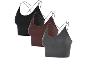 Xnova Reggiseno Sportivo Senza Ferretto Donna Ragazza, Crop Top Reggiseni Multipack Cinghie Bralette Senza Cuciture Comodo Brassiere Imbottito Bra Bustier per Yoga, Fitness, Dormire